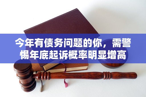 今年有债务问题的你，需警惕年底起诉概率明显增高