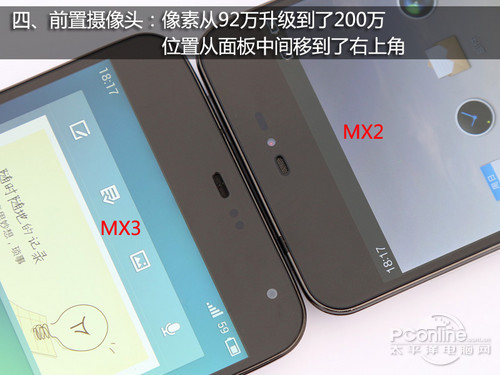 MX3外观对比MX2